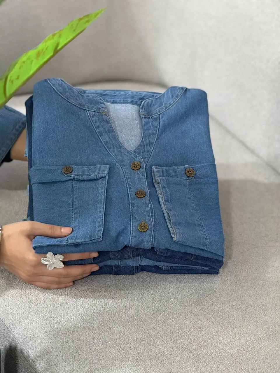 مانتو جین کاغذی ماهرو